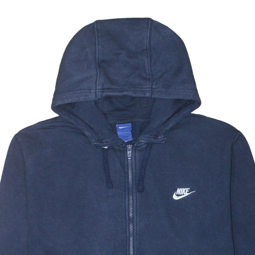 Nike Men's Blue Full Zip Hoodie 2XL Fleece Sweatshirt