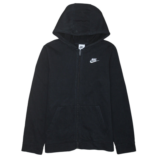 Nike Boys Black XL Full Zip Hoodie with Logo