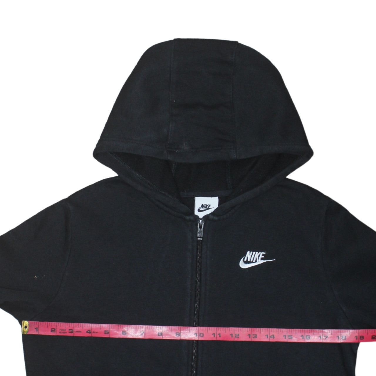 Nike Boys Black XL Full Zip Hoodie with Logo