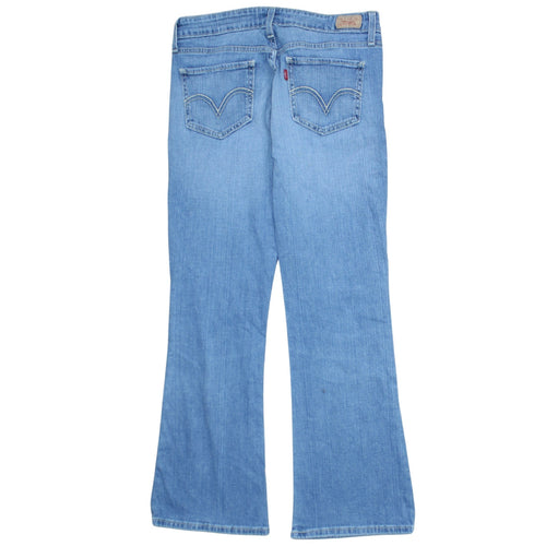 Levi's Women Blue Superlow Bootcut Jeans Size 8 Regular Fit