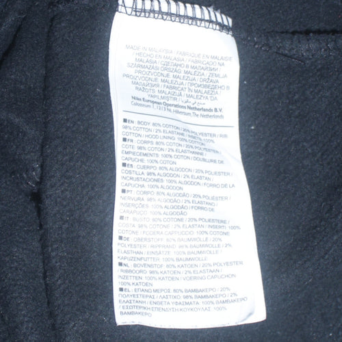 Nike Air Men's Black Full Zip Hoodie Small Cotton Blend