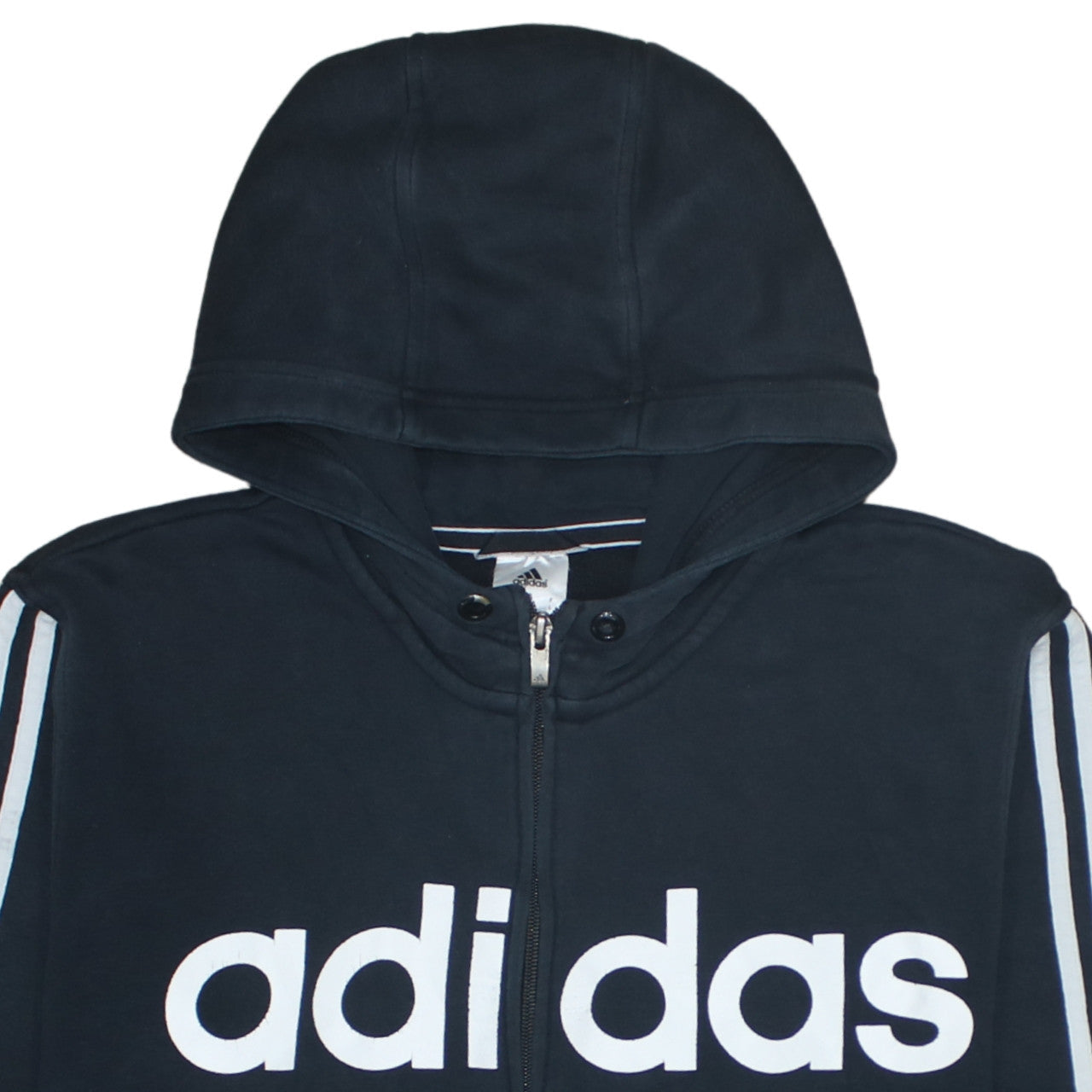 Adidas Men's Black Full Zip Logo Hoodie Size L