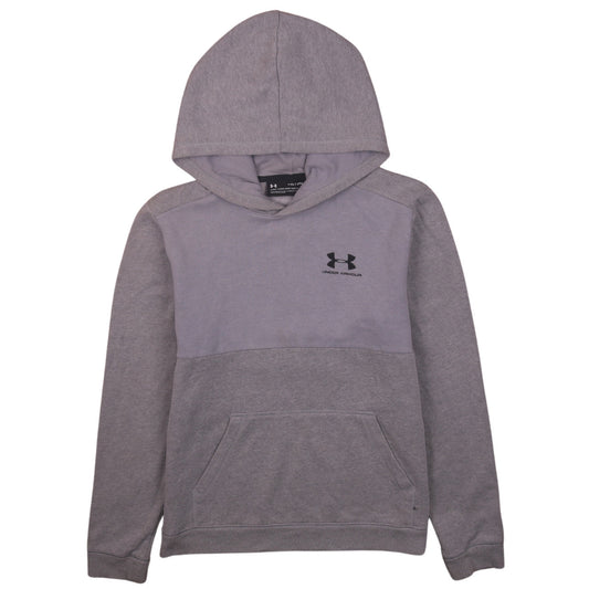 Under Armour Boys Grey Pullover Hoodie YXL Loose Fit ColdGear