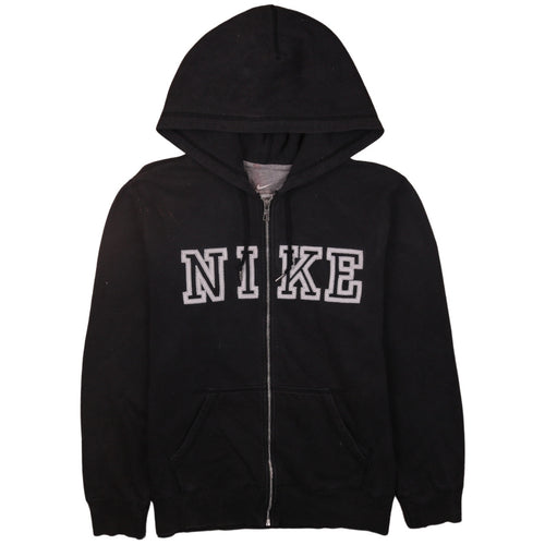 Nike Men's Black Full Zip Logo Hoodie L Regular Fit
