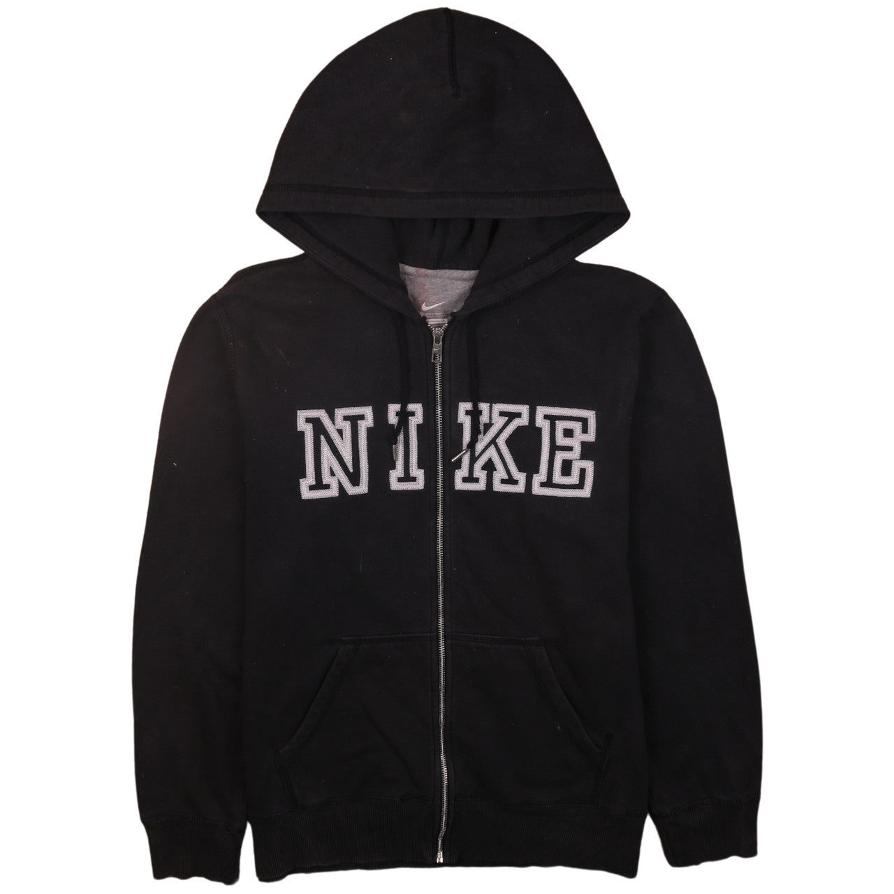 Nike Men's Black Full Zip Logo Hoodie L Regular Fit