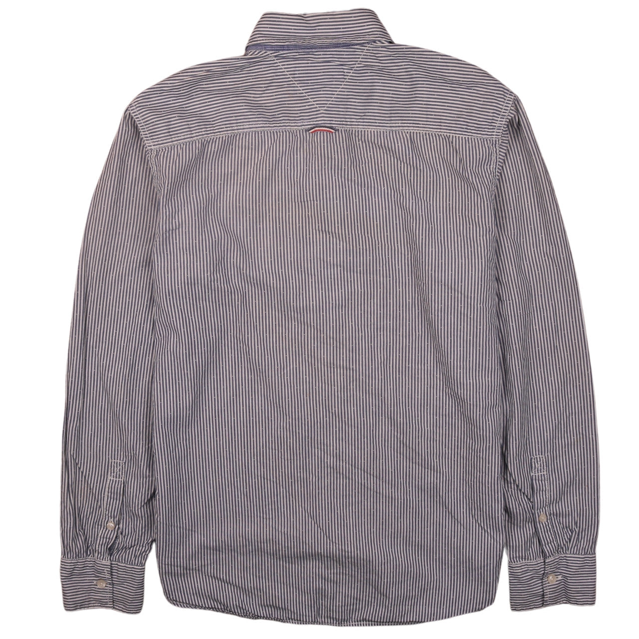 Tommy Hilfiger Men’s Blue Striped Button-Down Long Sleeve Cotton Shirt M