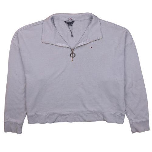 Tommy Hilfiger Women’s Grey 1/2 Zip Pullover Sweatshirt Size L