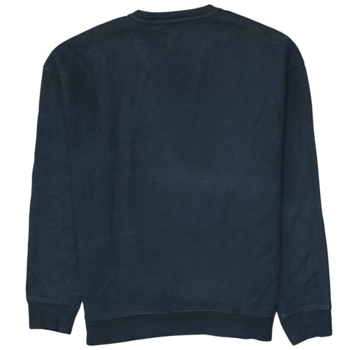 Levi's Men's Black Relaxed Fit Crew Neck Logo Sweatshirt M