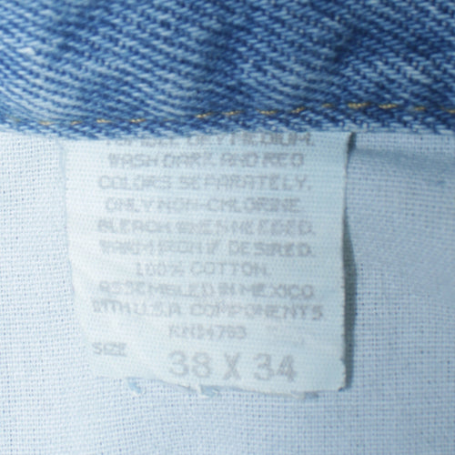 Lee Men’s Blue 38x34 Straight Leg Denim Jeans Cotton