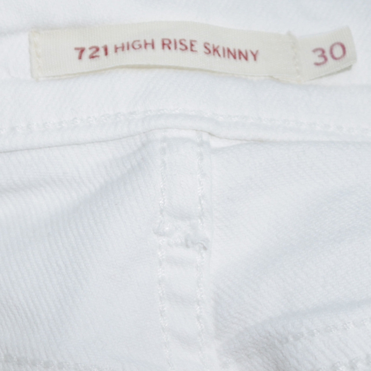 Levi's Women's White 721 High Rise Skinny Jeans Size 30