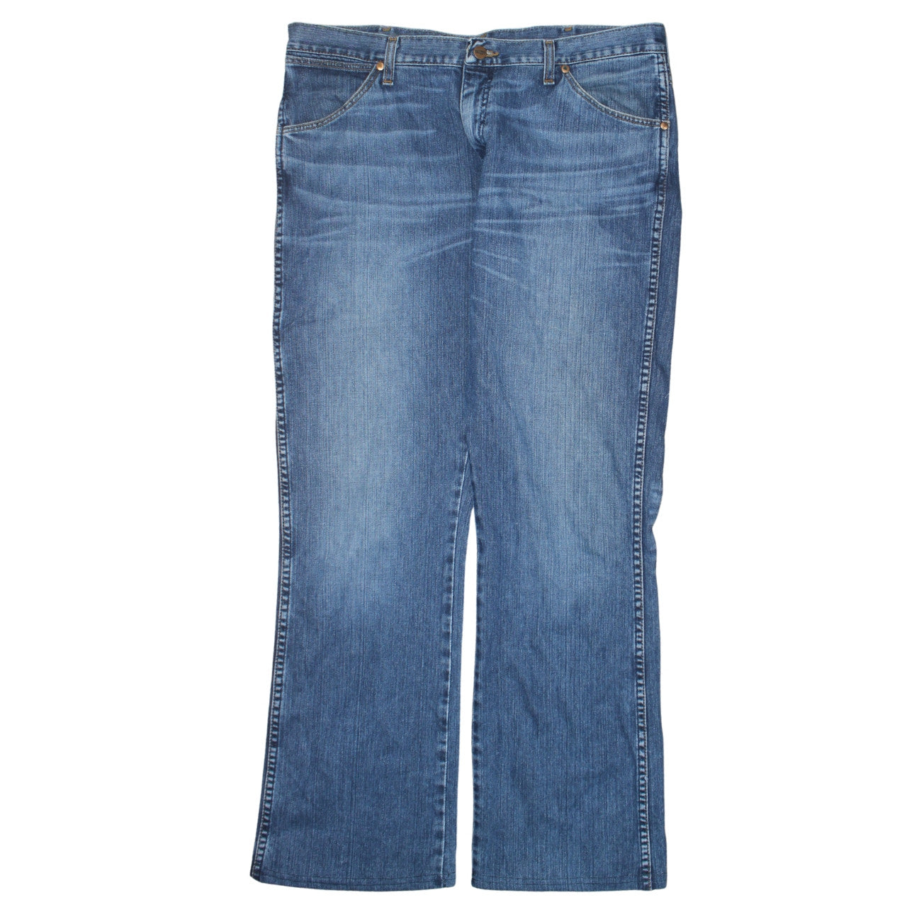 Wrangler Men's Blue Straight Leg Jeans 36W 34L Regular Fit