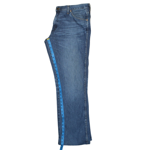 Wrangler Men's Blue Straight Leg Jeans 36W 34L Regular Fit