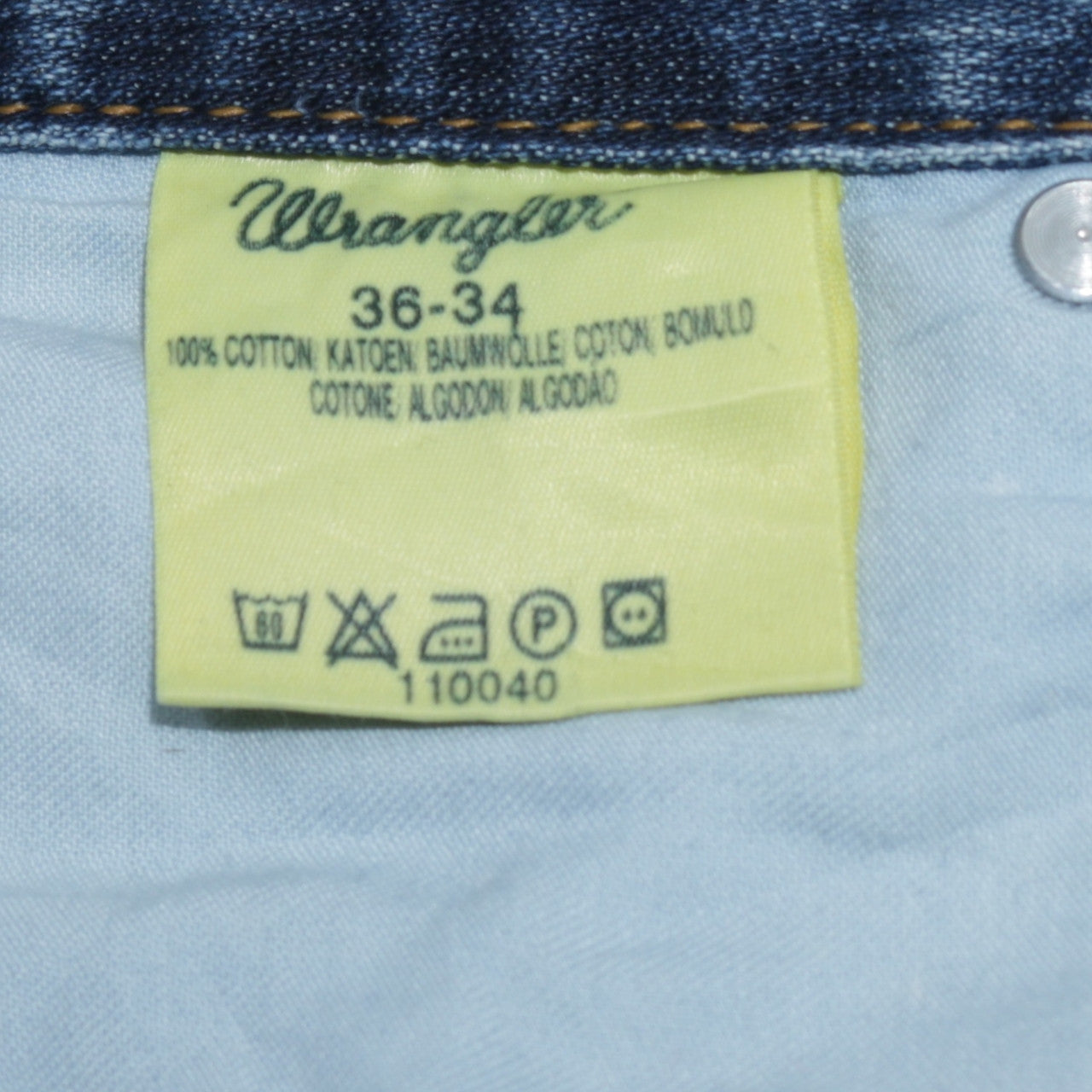 Wrangler Men's Blue Straight Leg Jeans 36W 34L Regular Fit