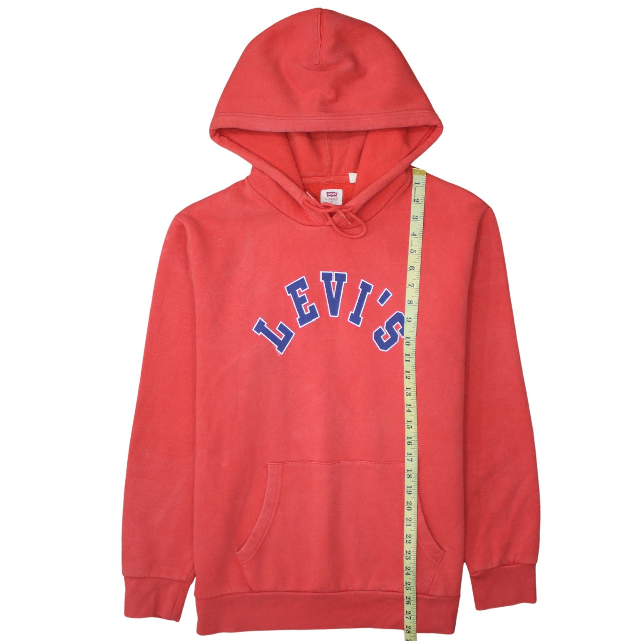 Levi's Women's Red Pullover Hoodie Size L Classic Logo Sweatshirt