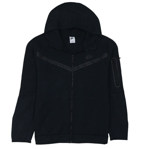 Nike Men's Black XL Full Zip Hoodie Cotton Blend
