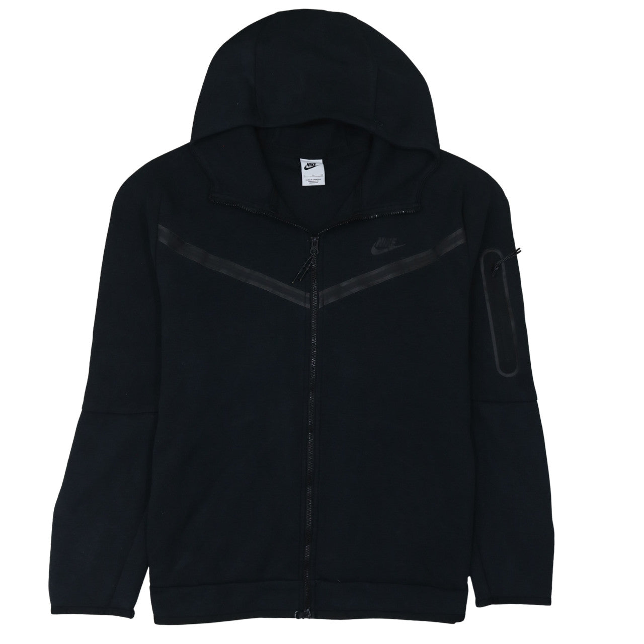 Nike Men's Black XL Full Zip Hoodie Cotton Blend