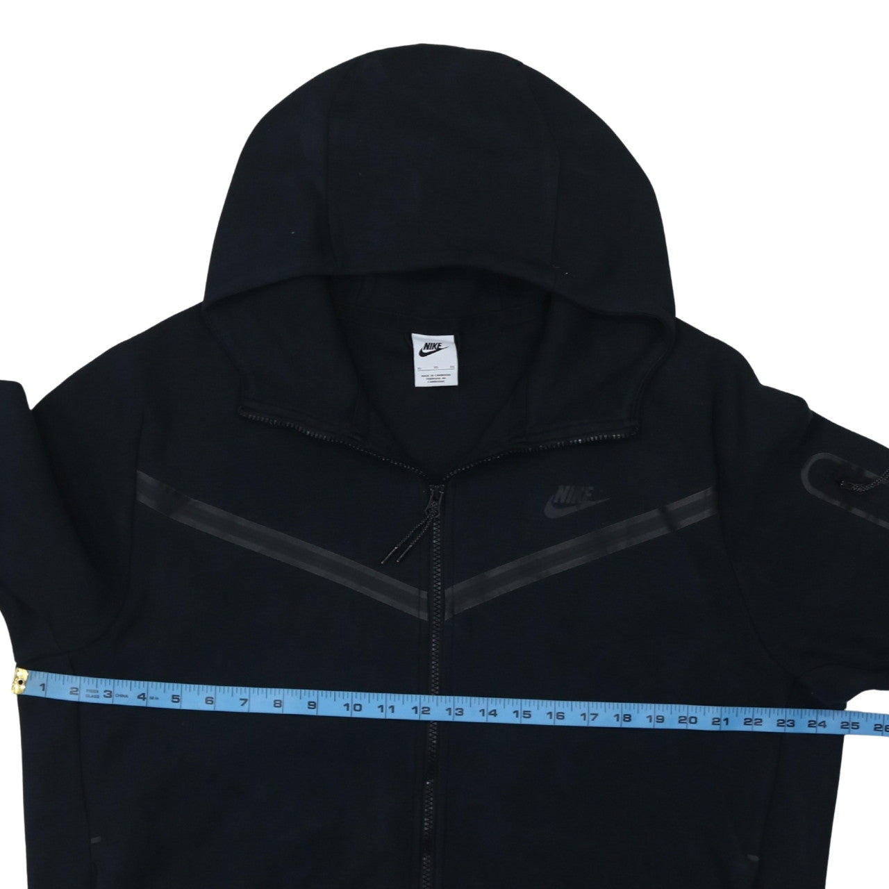 Nike Men's Black XL Full Zip Hoodie Cotton Blend