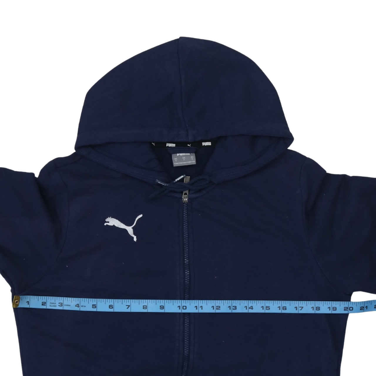 Puma Men's Blue Full Zip Hoodie Small Regular Fit Sportswear