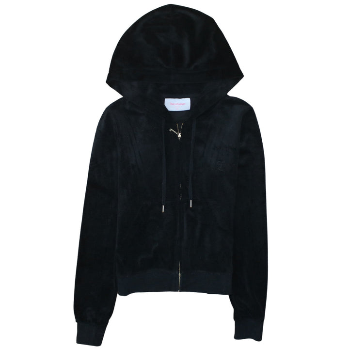 Juicy Couture Sport Women's Black XS Velour Full Zip Hoodie