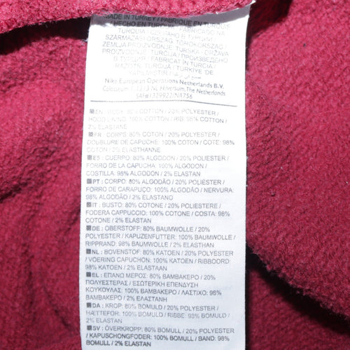 Nike Men's Red Pullover Hoodie Size S Sports Fleece Sweatshirt