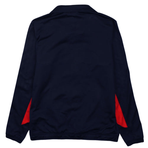 Adidas Boys Navy Full Zip Sweatshirt with White Stripes Size M