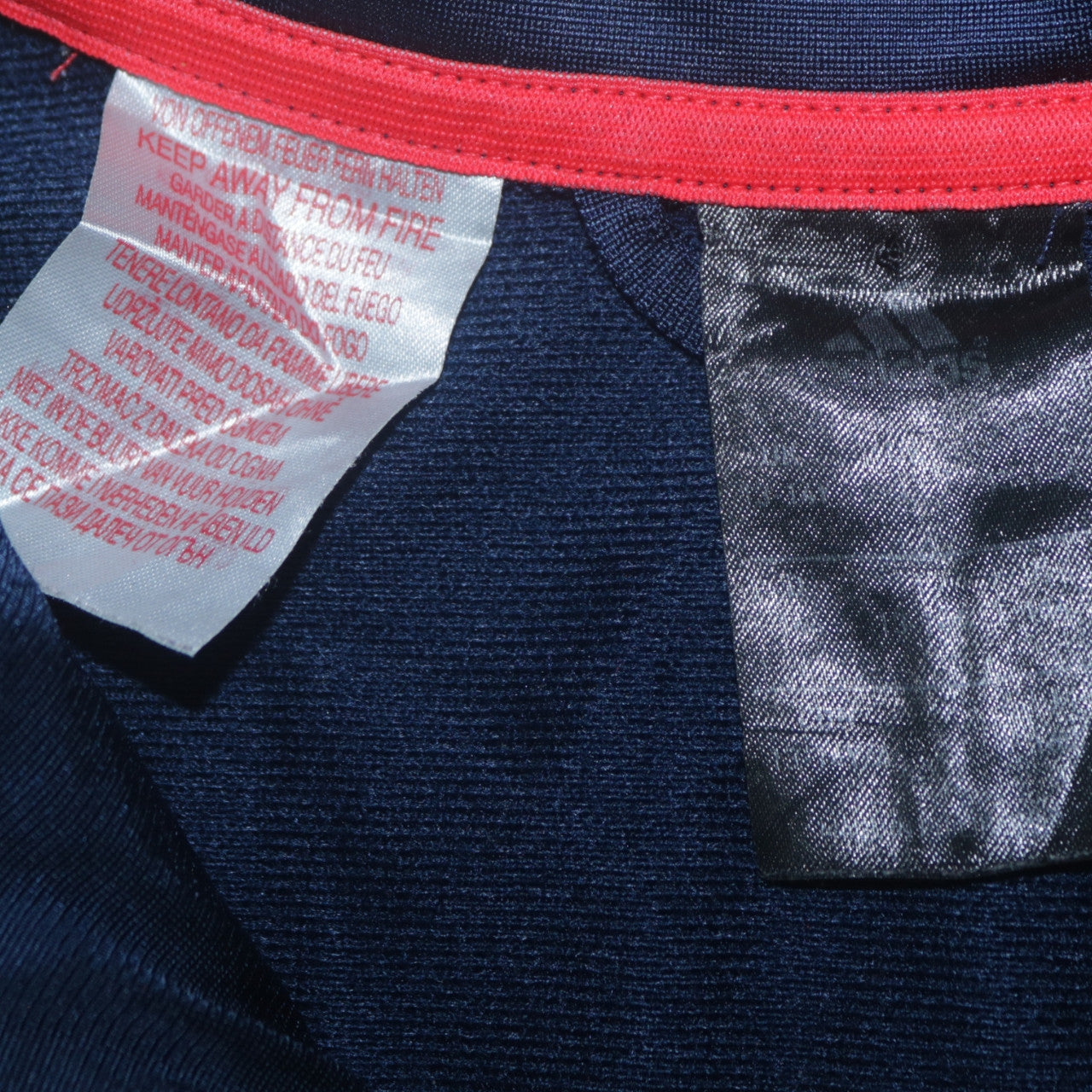 Adidas Boys Navy Full Zip Sweatshirt with White Stripes Size M