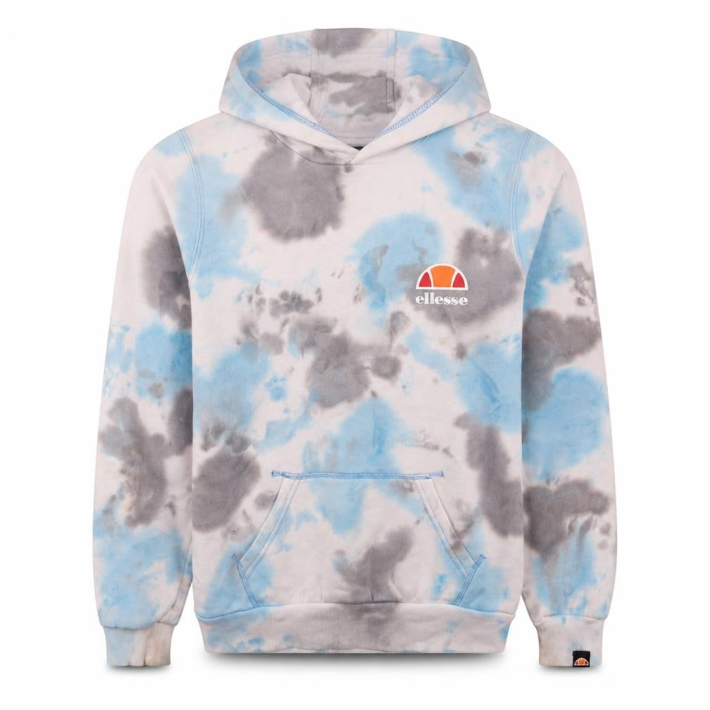Ellesse Boys Blue Tie-Dye Pullover Hoodie 12-13 Years Cotton Blend