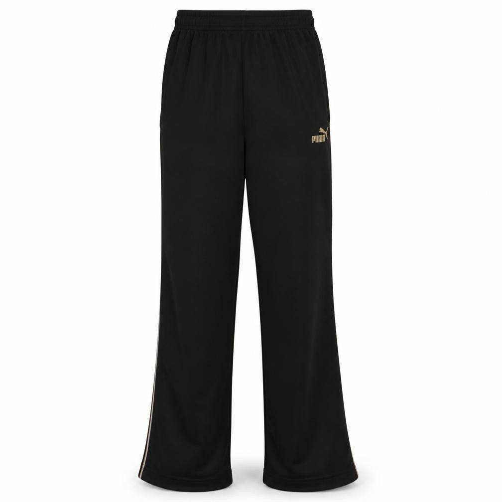 Front view of Puma Men’s Black Straight Leg Sweatpants S Polyester