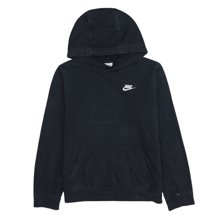 Nike Boys Black Pullover Hoodie XL 158-170cm Classic Logo Sweatshirt