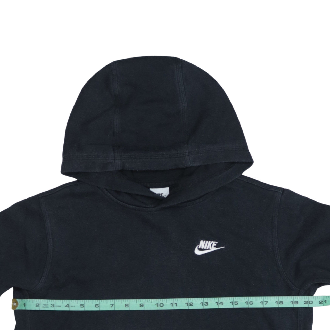 Nike Boys Black Pullover Hoodie XL 158-170cm Classic Logo Sweatshirt