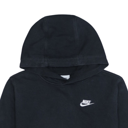 Nike Boys Black Pullover Hoodie XL 158-170cm Classic Logo Sweatshirt