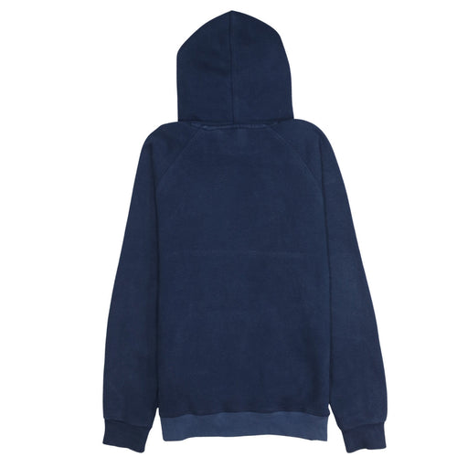 adidas Men's Blue Small Pullover Hoodie with Logo Print