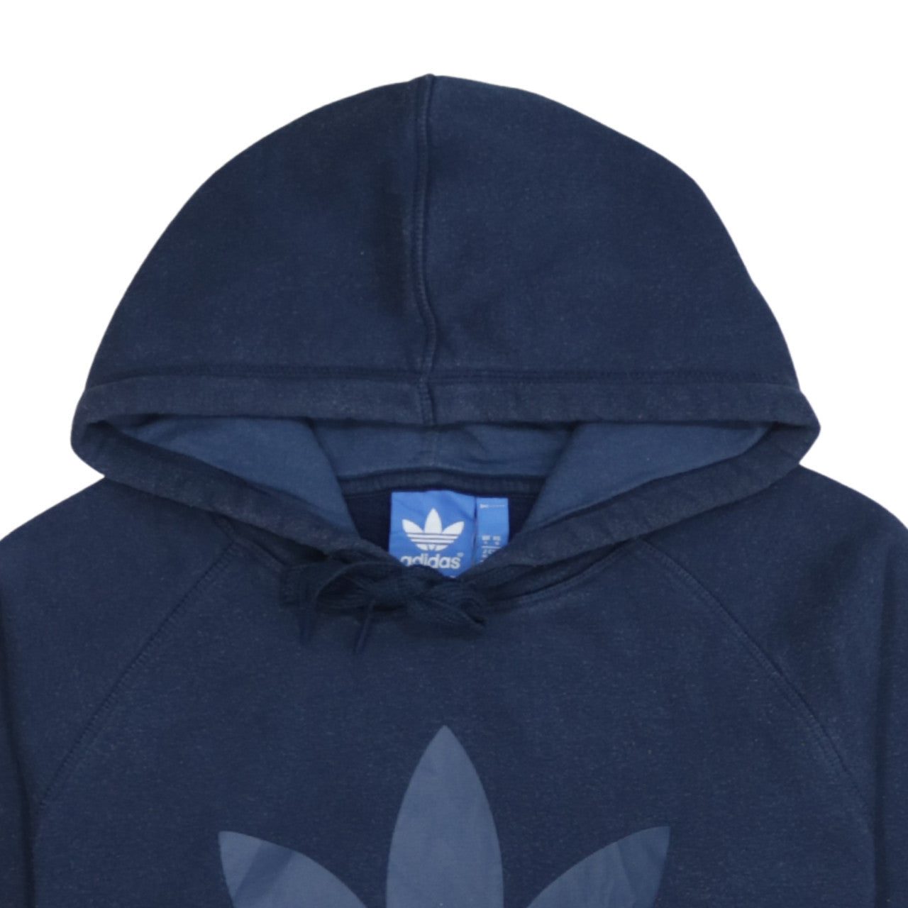 adidas Men's Blue Small Pullover Hoodie with Logo Print