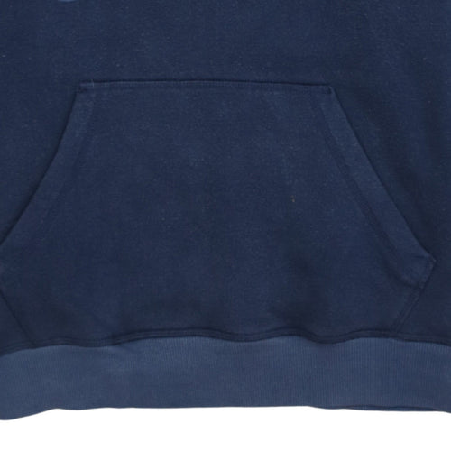 adidas Men's Blue Small Pullover Hoodie with Logo Print