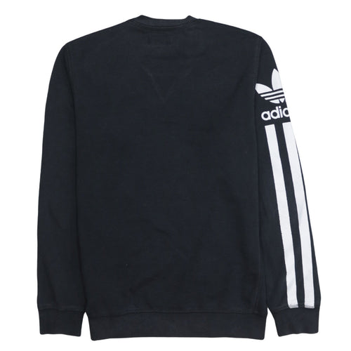 Adidas Men's Black Graphic Logo Crew Neck Sweatshirt Size S