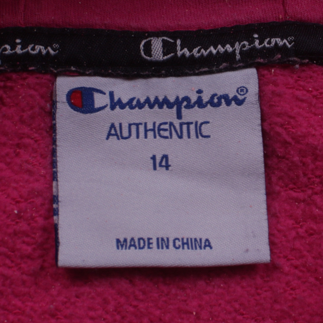 Champion Womens Pink Pullover Hoodie Size 14 Graphic Print
