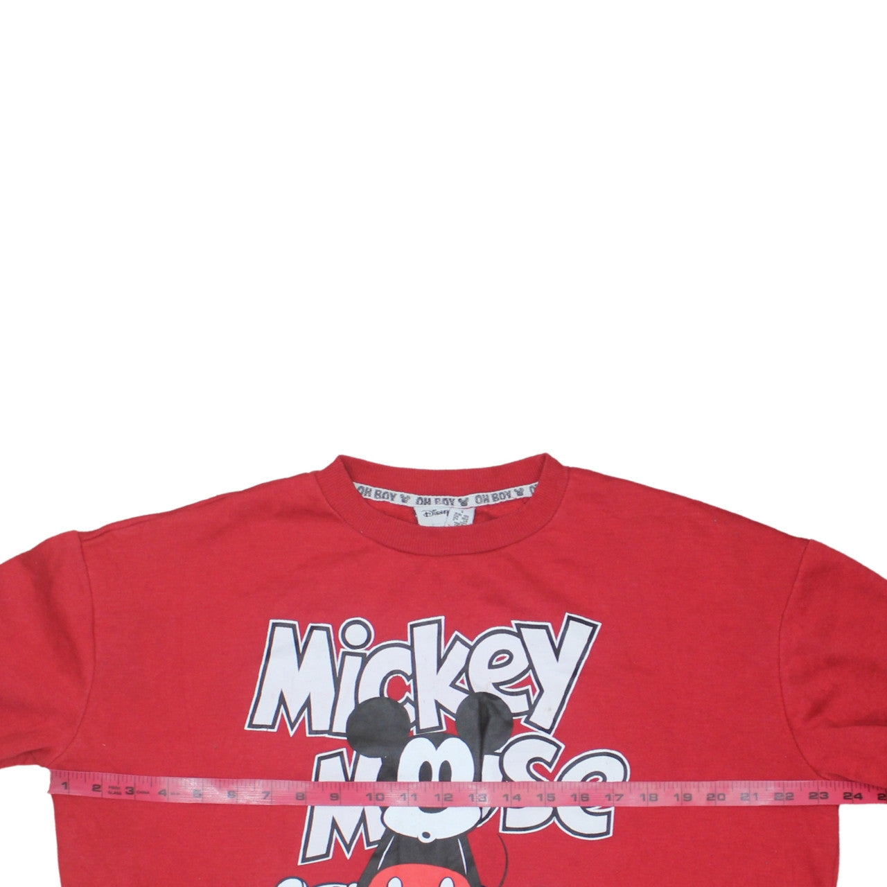 Disney Women's Red Mickey Mouse Pullover Sweatshirt Size 10/12