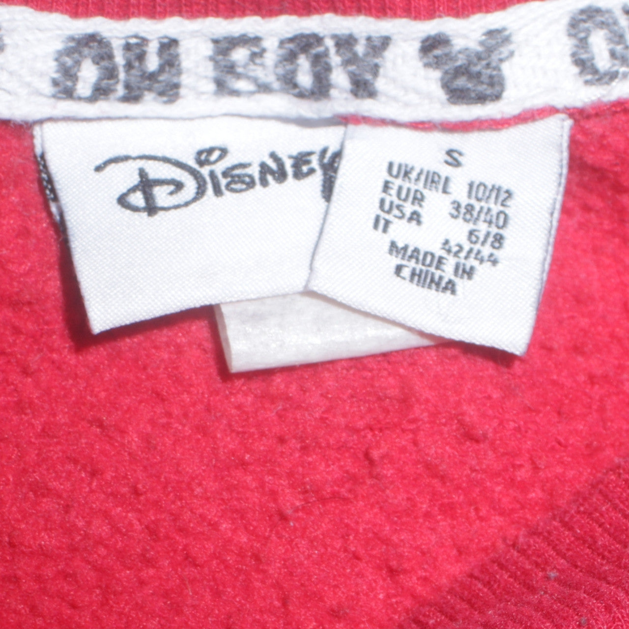Disney Women's Red Mickey Mouse Pullover Sweatshirt Size 10/12