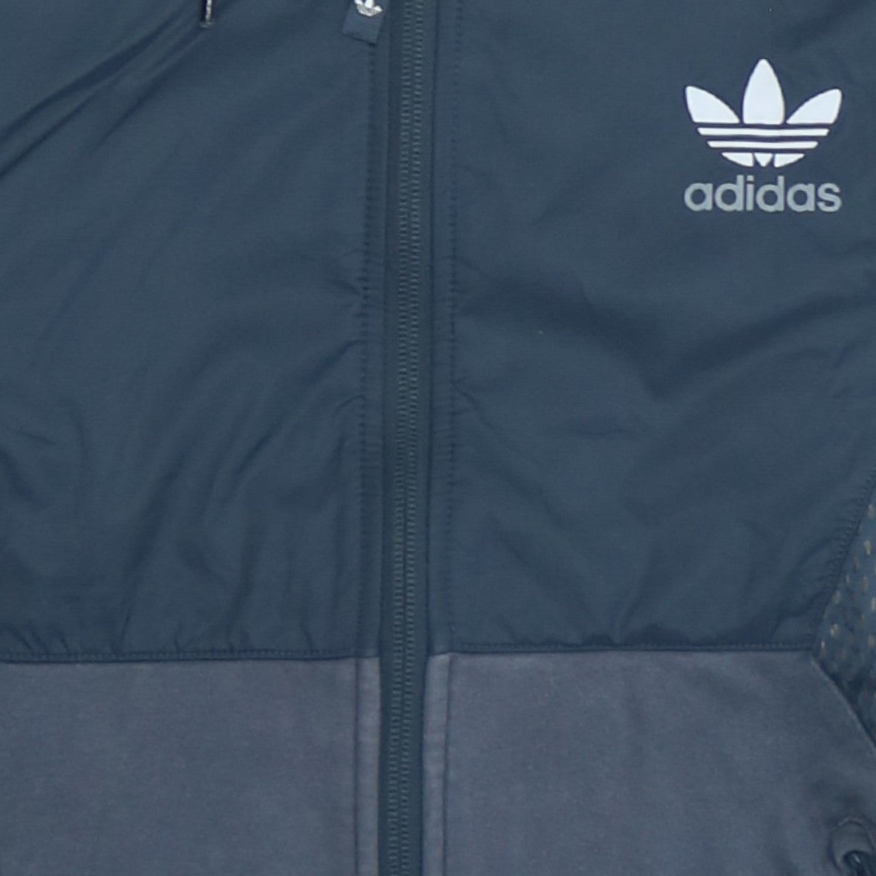 Adidas Mens Blue Full Zip Hoodie L Regular Fit Sportswear