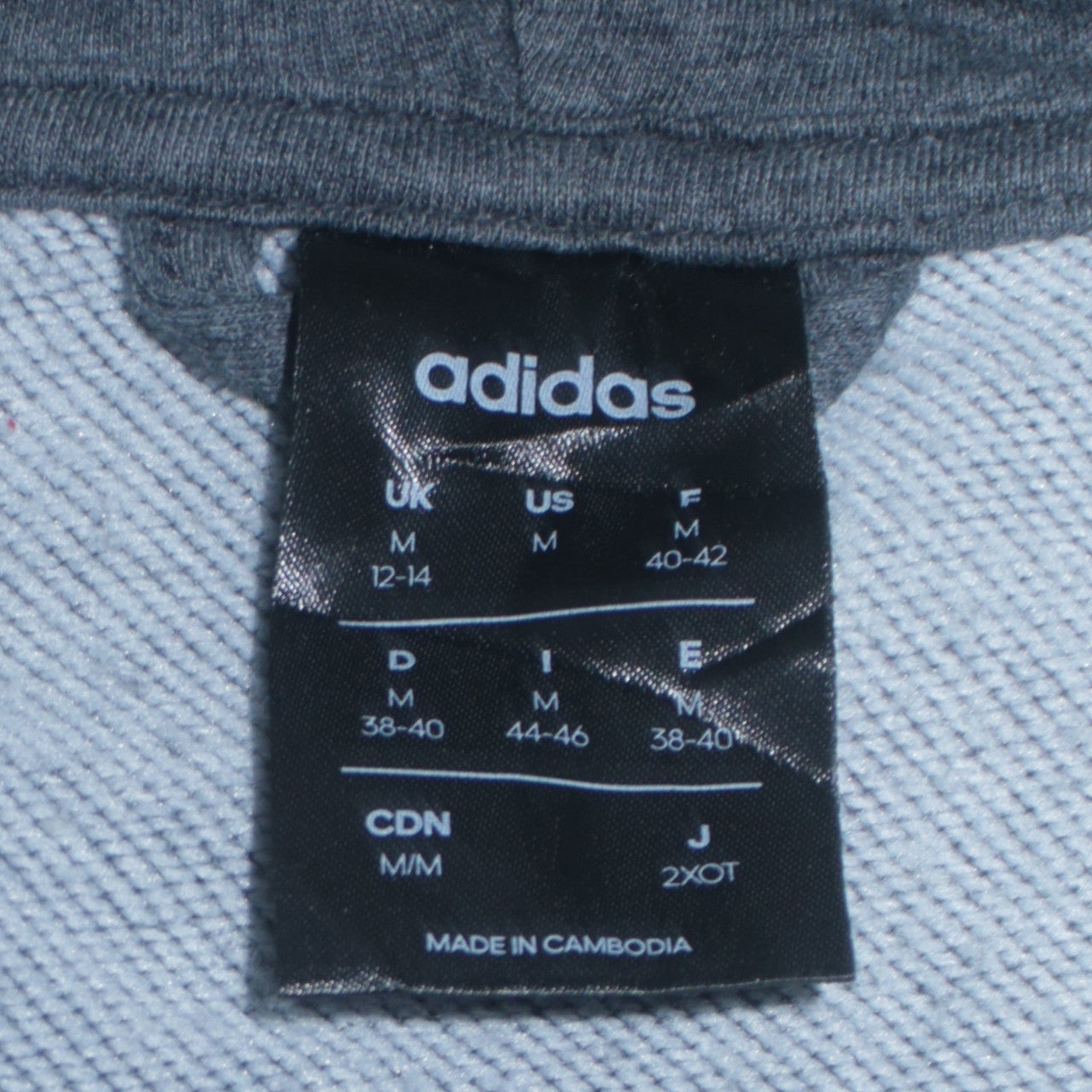 Adidas Women’s Charcoal Full Zip Hoodie M 12-14 Pink Logo