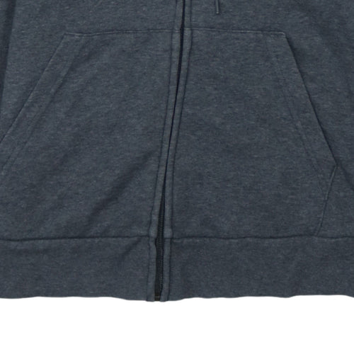Adidas Women’s Charcoal Full Zip Hoodie M 12-14 Pink Logo