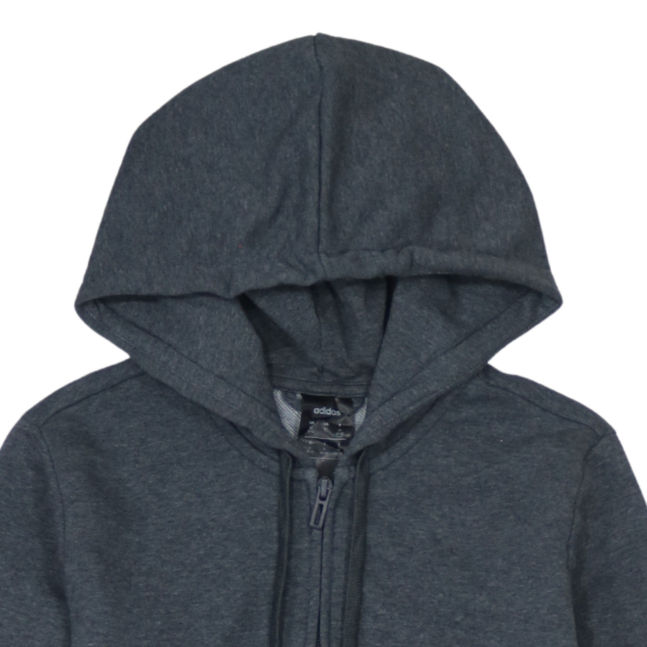 Adidas Women’s Charcoal Full Zip Hoodie M 12-14 Pink Logo