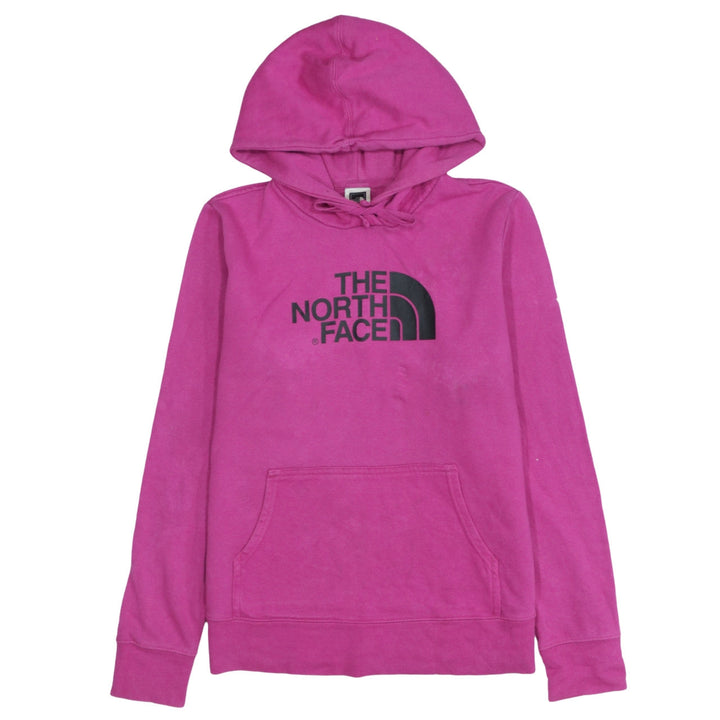 The North Face Womens Pink Pullover Hoodie M Relaxed Fit Logo Sweatshirt