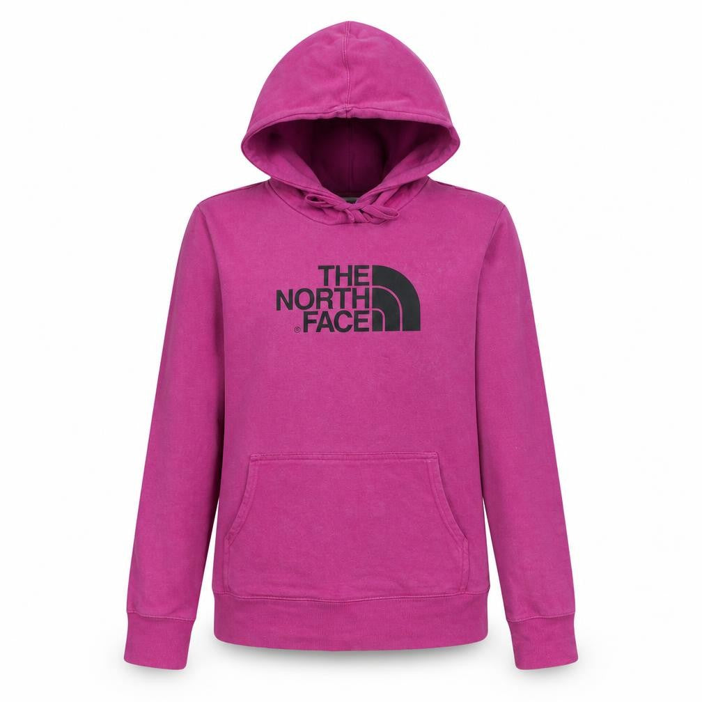 The North Face Womens Pink Pullover Hoodie M Relaxed Fit Logo Sweatshirt