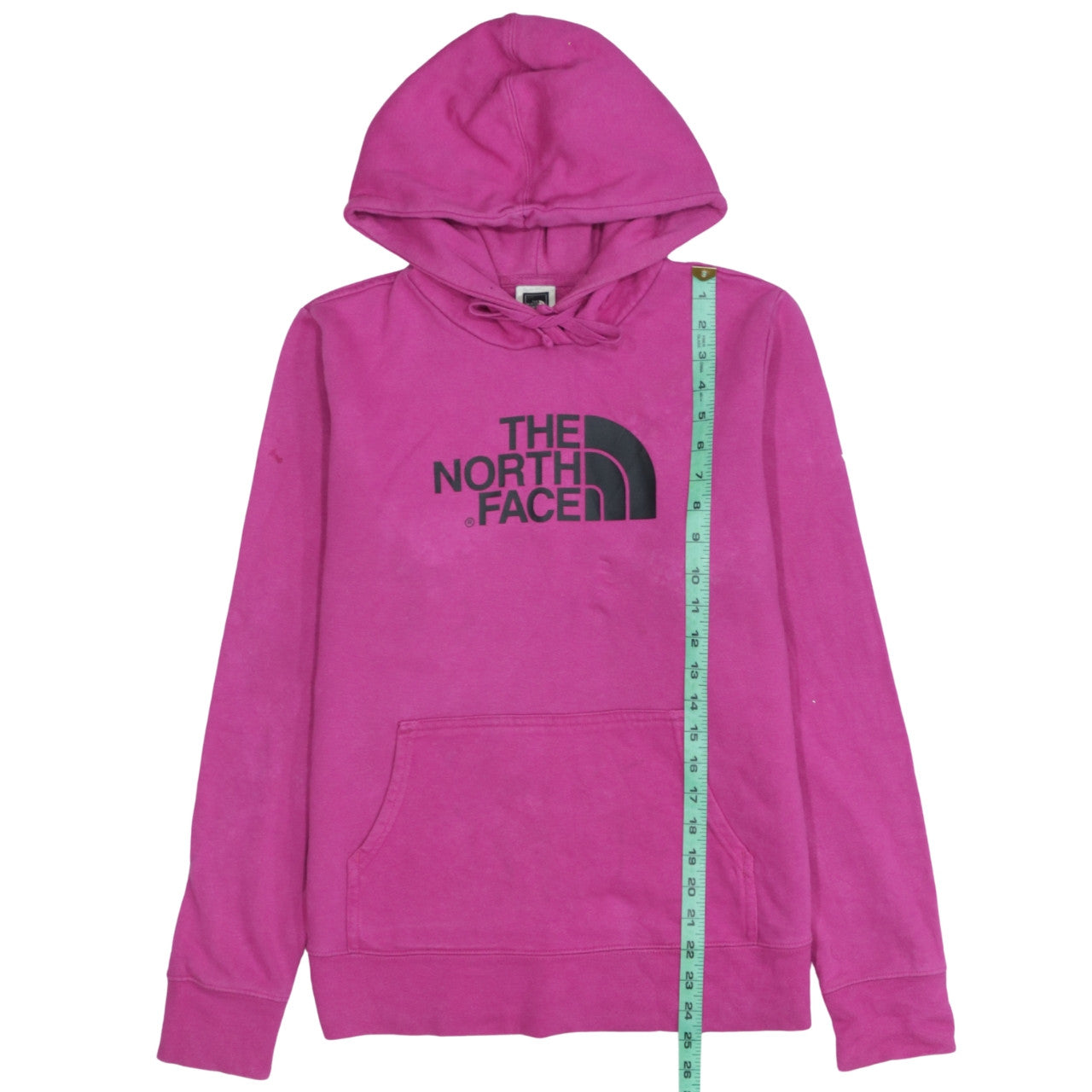 The North Face Womens Pink Pullover Hoodie M Relaxed Fit Logo Sweatshirt