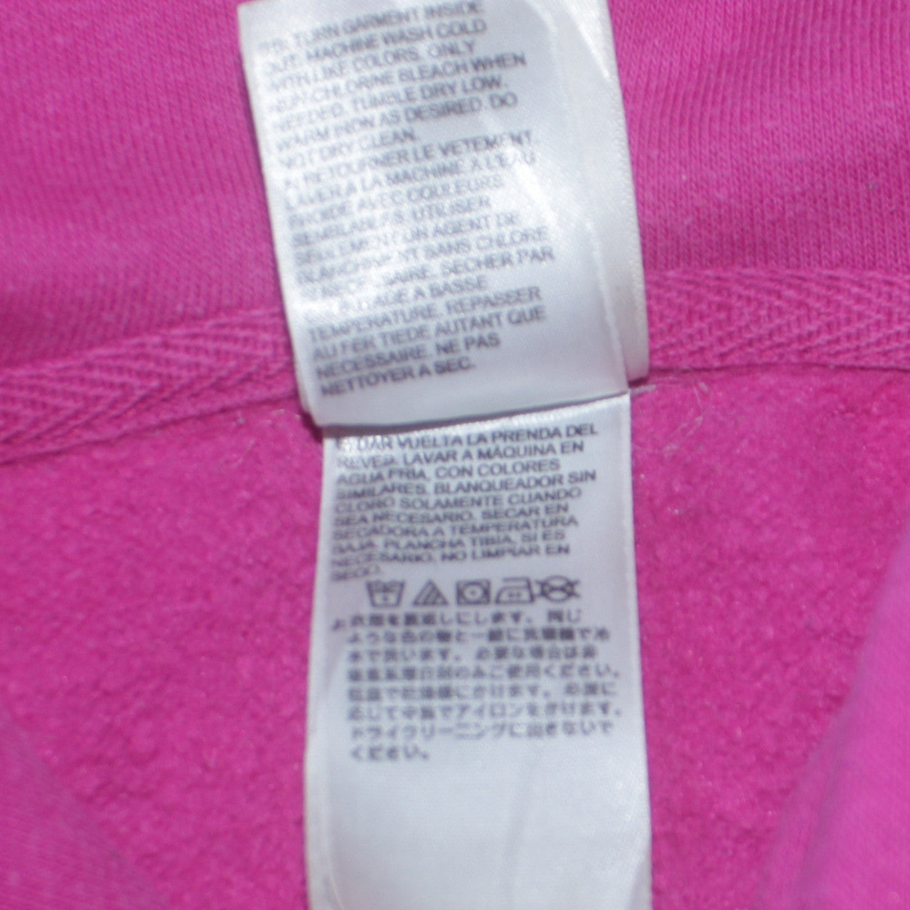 The North Face Womens Pink Pullover Hoodie M Relaxed Fit Logo Sweatshirt