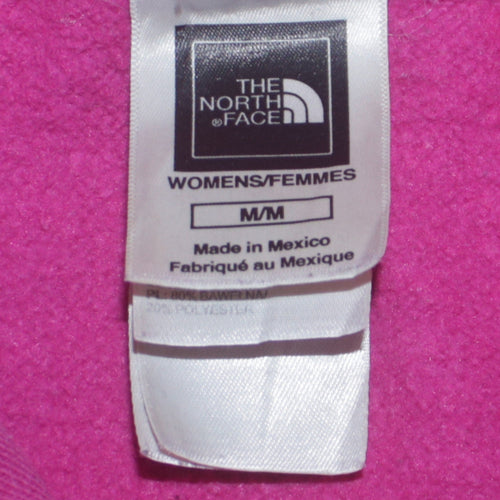 The North Face Womens Pink Pullover Hoodie M Relaxed Fit Logo Sweatshirt