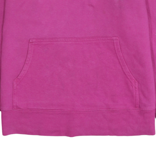 The North Face Womens Pink Pullover Hoodie M Relaxed Fit Logo Sweatshirt
