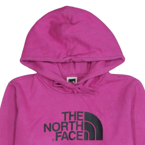 The North Face Womens Pink Pullover Hoodie M Relaxed Fit Logo Sweatshirt