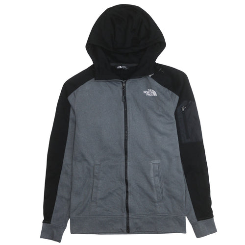 The North Face Men's Grey Full Zip Hooded Fleece Hoodie XS